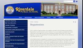 
							         Registration | Riverdale Public School								  
							    