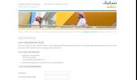 
							         Registration | SABIC Supplier Portal								  
							    