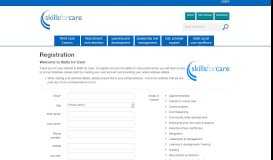 
							         Registration - Skills for Care Portal								  
							    