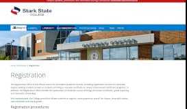 
							         Registration | Stark State College - North Canton, Ohio								  
							    