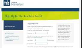 
							         Registration - Teachers Portal								  
							    