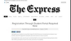 
							         Registration Through Student Portal Required Now – The Express								  
							    