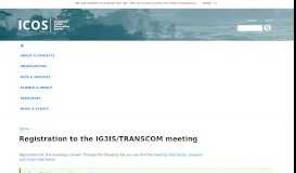 
							         Registration to the IG3IS/TRANSCOM meeting | Carbon Portal								  
							    