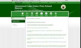 
							         Registration / Welcome - Greenwood Lake Union Free School District								  
							    