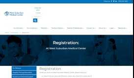 
							         Registration - West Suburban Medical Center								  
							    