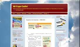 
							         Registro de Usuarios - CENCOEX - Mi Cupo Cadivi								  
							    