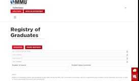 
							         Registry of Graduates - Multimedia University								  
							    
