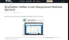 
							         RegOnline: Online Event Management Platform [Review]								  
							    