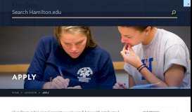 
							         Regular Decision Applicants - Hamilton College								  
							    
