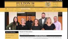 
							         Regular Meeting Schedule - Fulton 58								  
							    