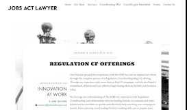 
							         Regulation CF Offerings | Jobs Act Lawyer								  
							    