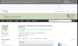 
							         Regulation of Hepatic Glucose Uptake and Storage In Vivo | Advances ...								  
							    
