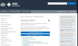 
							         Regulatory Portal | ASIC - Australian Securities and Investments ...								  
							    