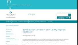 
							         Rehabilitation Services | Twin County Regional Healthcare								  
							    