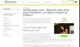 
							         ReifeFrauen.com - Abzocke oder eine gute Plattform, um ältere ...								  
							    