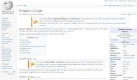 
							         Reigate College - Wikipedia								  
							    