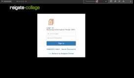 
							         Reigate Portal - Reigate College Portal								  
							    