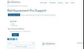 
							         Reimbursement Pro Support - eSolutions								  
							    