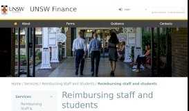 
							         Reimbursing staff and students | UNSW Finance								  
							    