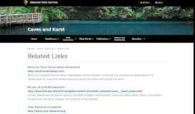 
							         Related Links - Caves and Karst (U.S. National Park Service)								  
							    