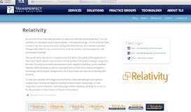 
							         Relativity Software & E-Discovery | TransPerfect Legal Solutions (TLS)								  
							    