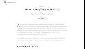 
							         Relaunching data.unhcr.org — Development Seed								  
							    