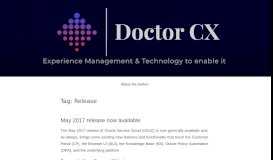 
							         Release | Doctor CX								  
							    