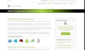 
							         Release Management and Deployment Software for ALM - Kantion								  
							    
