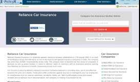 
							         Reliance Car Insurance - Renewal, Reviews & Premium Calculator								  
							    