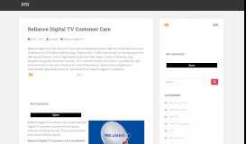 
							         Reliance Digital TV Customer Care – DTH								  
							    