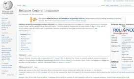 
							         Reliance General Insurance - Wikipedia								  
							    
