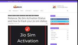 
							         Reliance Jio Sim Activation Status and How to track your ... - Flipshope								  
							    