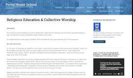 
							         Religious Education & Collective Worship - Portal House School								  
							    