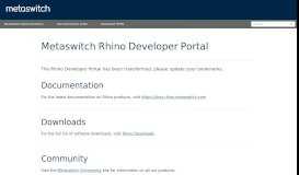 
							         REM Documentation - Metaswitch Rhino Developer's Portal								  
							    