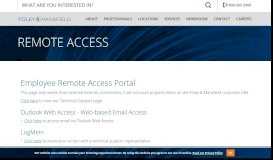 
							         Remote Access | Foley & Mansfield								  
							    