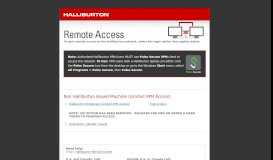 
							         Remote Access | Halliburton - Halliburton								  
							    