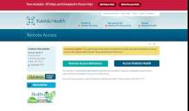 
							         Remote Access - Kaleida Health – Buffalo, NY								  
							    