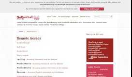 
							         Remote Access | Netherhall School								  
							    