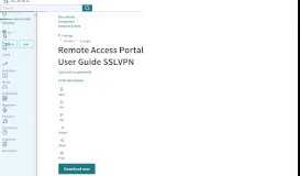 
							         Remote Access Portal User Guide SSLVPN | World Wide Web (1.2K ...								  
							    