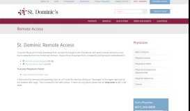 
							         Remote Access - St. Dominic Hospital								  
							    
