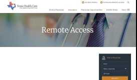 
							         Remote Access - Texas Health Care								  
							    