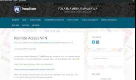 
							         Remote Access VPN - Sites at Penn State								  
							    