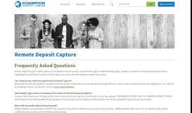 
							         Remote Deposit Capture - Champion Credit Union								  
							    