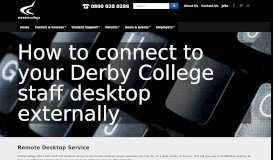 
							         Remote Desktop - Derby College								  
							    