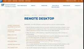 
							         Remote Desktop - Technology Support Services - UFIT								  
							    