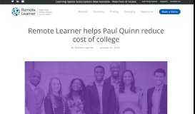 
							         Remote Learner helps Paul Quinn reduce cost of college | Remote ...								  
							    