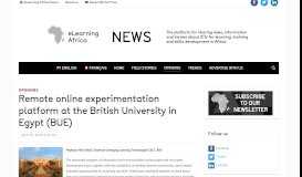 
							         Remote online experimentation ... - eLearning Africa News Portal								  
							    