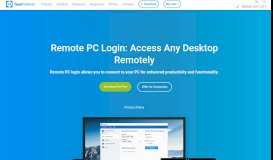
							         Remote PC Login: Further Connection Possibilities | TeamViewer								  
							    