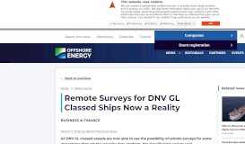 
							         Remote Surveys for DNV GL Classed Ships Now a Reality | World ...								  
							    