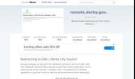 
							         Remote.derby.gov.uk website. Redirecting to CAG | Derby City Council.								  
							    